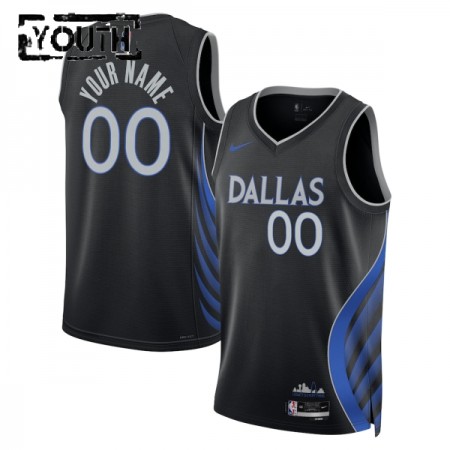 Dallas Mavericks Custom Nike 2025-26 City Edition Musta Lasten Pelipaidat Swingman